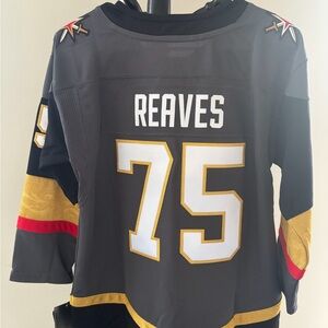 Kids L/XL Reaves #75 Vegas Golden Knights Gray Hockey Jersey
